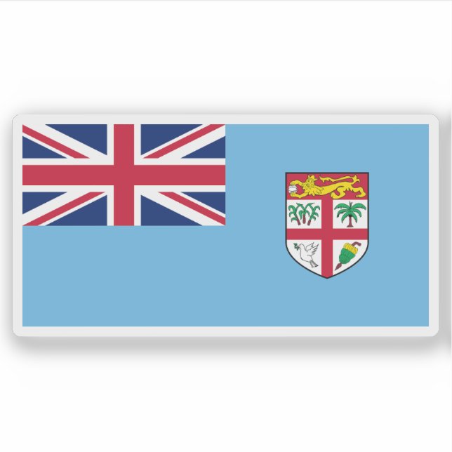 Pegatina Bandera de la República de Fiji (Anverso)