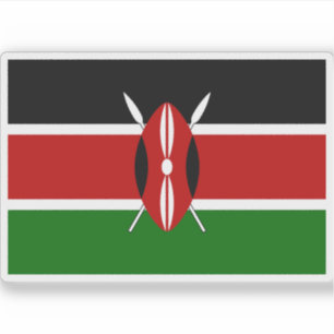 Pegatina Bandera de la República de Kenya