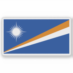 Pegatina Bandera de la República de las Islas Marshall