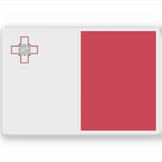 Pegatina Bandera de la República de Malta (Anverso)