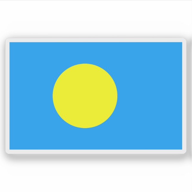 Pegatina Bandera de la República de Palau (Anverso)