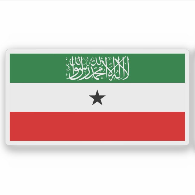 Pegatina Bandera de la República de Somalilandia (desde 199 (Anverso)