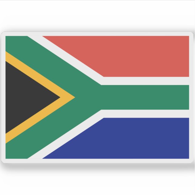 Pegatina Bandera de la República de Sudáfrica (Anverso)