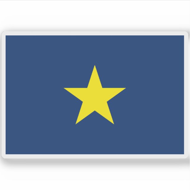 Pegatina Bandera de la República de Texas (1836-1839) (Anverso)