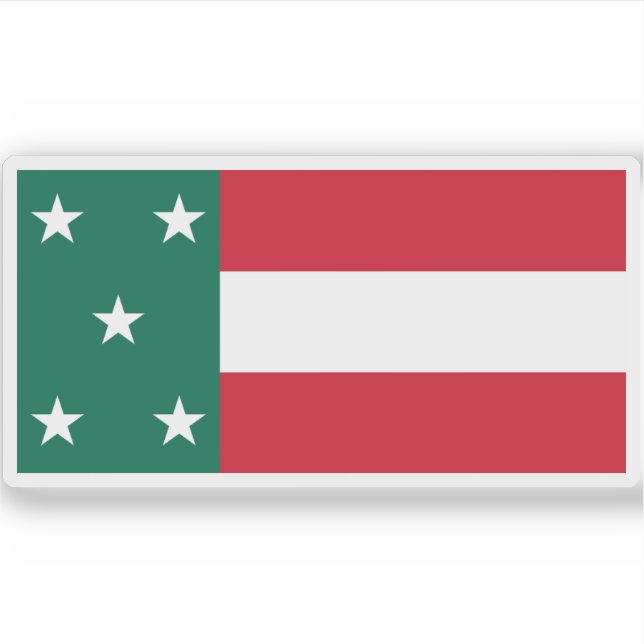 Pegatina Bandera de la República de Yucatán (Anverso)