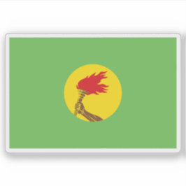 Pegatina Bandera de la República de Zaire (República Democr