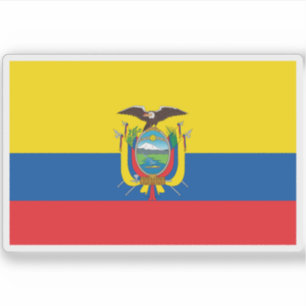 Pegatina Bandera de la República del Ecuador