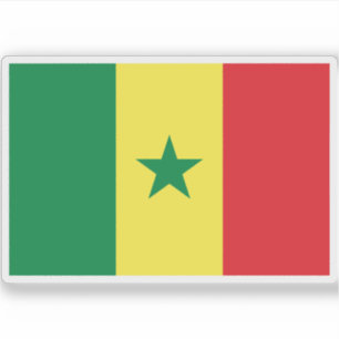 Pegatina Bandera de la República del Senegal