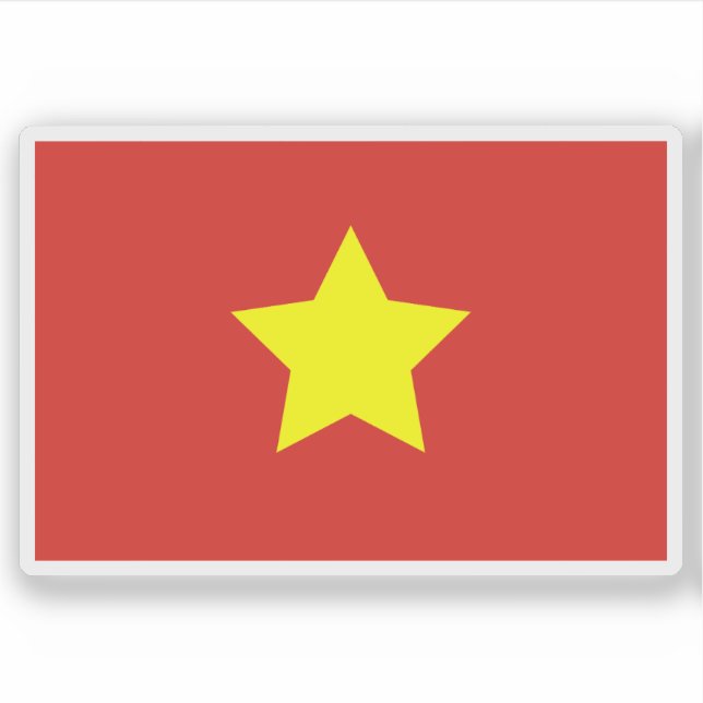 Pegatina Bandera de la República Democrática de Vietnam ('4 (Anverso)