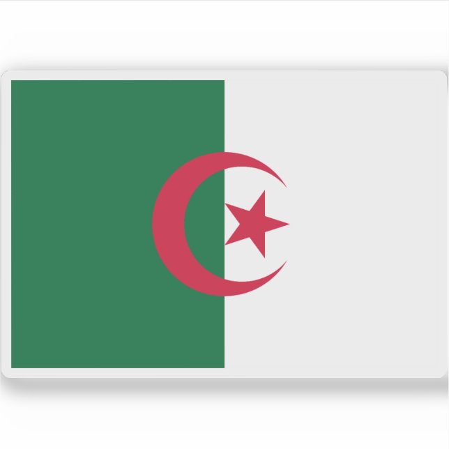 Pegatina Bandera de la República Democrática Popular de Arg (Anverso)