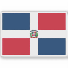 Pegatina Bandera de la República Dominicana