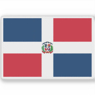 Pegatina Bandera de la República Dominicana