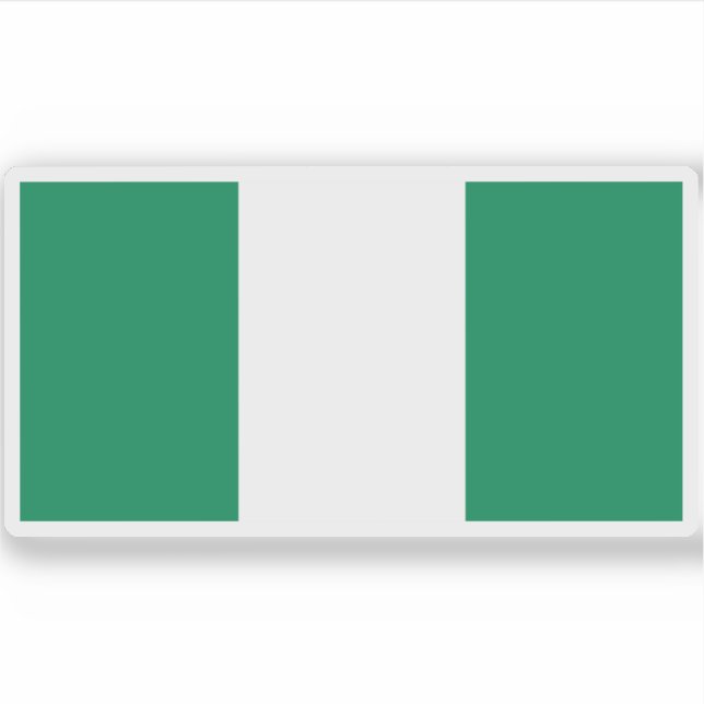 Pegatina Bandera de la República Federal de Nigeria (Anverso)