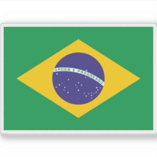 Pegatina Bandera de la República Federativa del Brasil