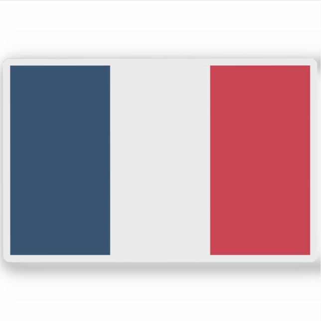 Pegatina Bandera de la República Francesa (Francia) (Anverso)