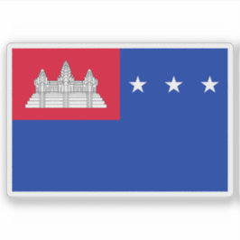 Pegatina Bandera de la República Jemer, Camboya (1970-1975)