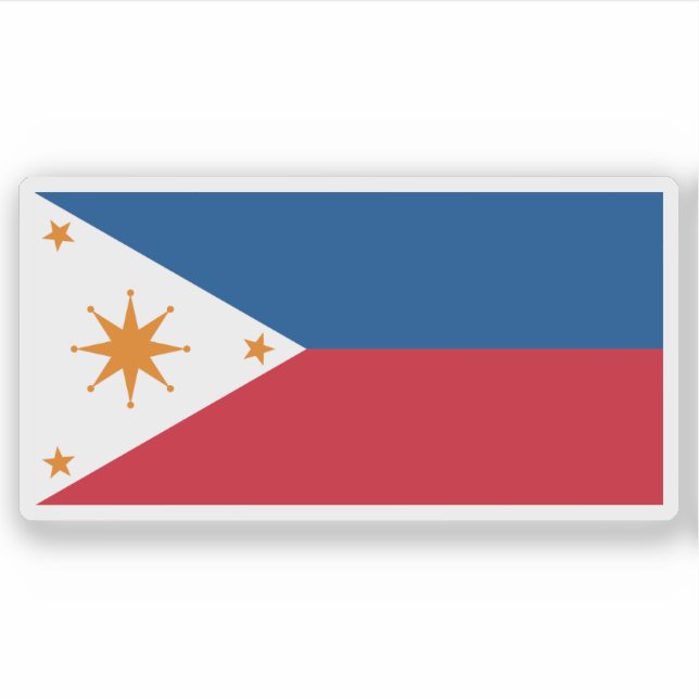 Pegatina Bandera de la República Negros (Anverso)