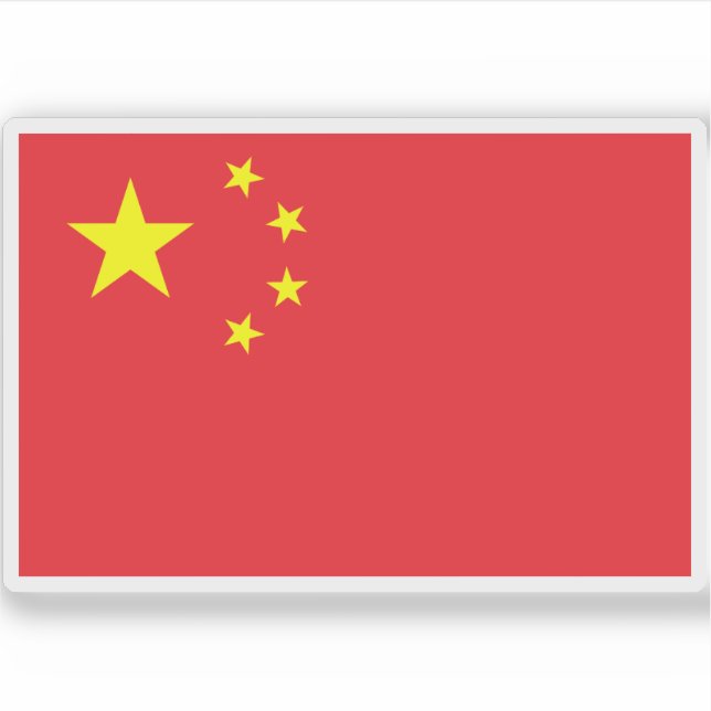 Pegatina Bandera de la República Popular China (Anverso)