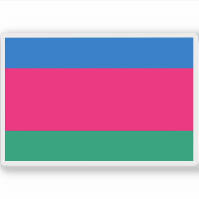 Pegatina Bandera de la República Popular de Kuban (1918-192 (Anverso)