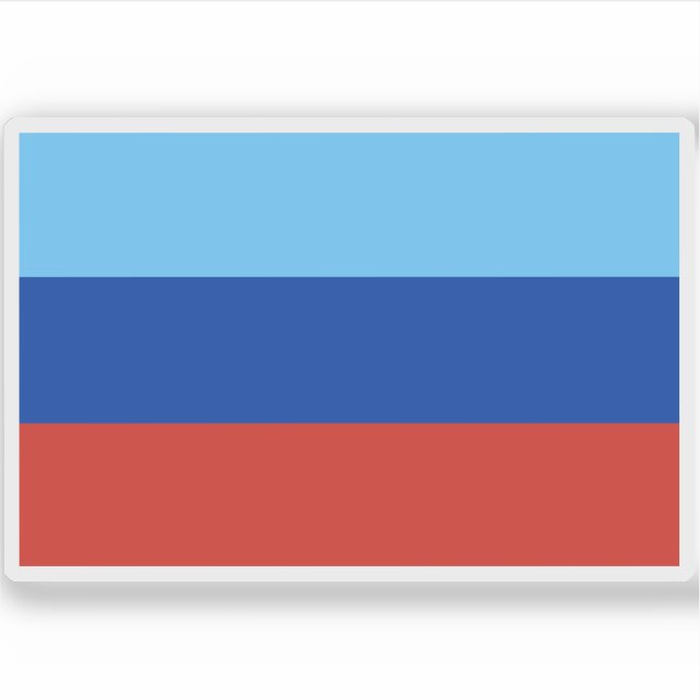 Pegatina Bandera de la República Popular de Lugansk (Anverso)