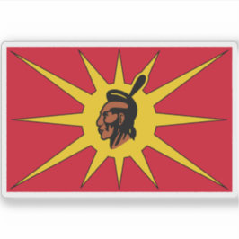 Pegatina Bandera de la Sociedad de Guerreros de Mohawk (Rot