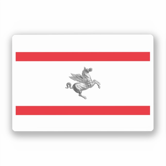Pegatina Bandera de la Toscana, ITALIA (Anverso)