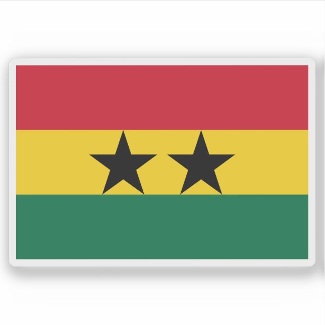 Pegatina Bandera de la Unión de Estados de África (Ghana, G (Anverso)