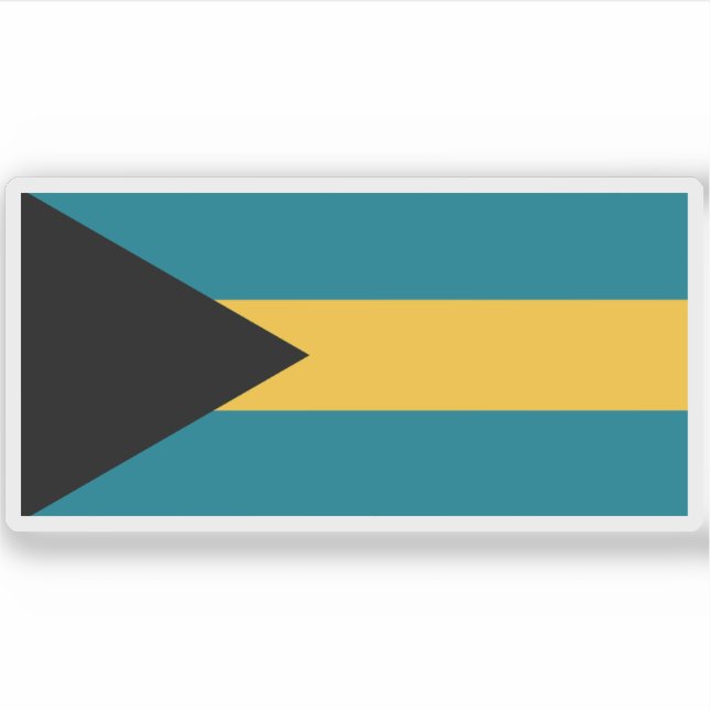 Pegatina Bandera de las Bahamas (Commonwealth de las Bahama (Anverso)