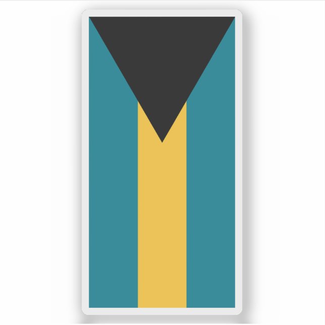 Pegatina Bandera de las Bahamas (Commonwealth de las Bahama (Anverso)