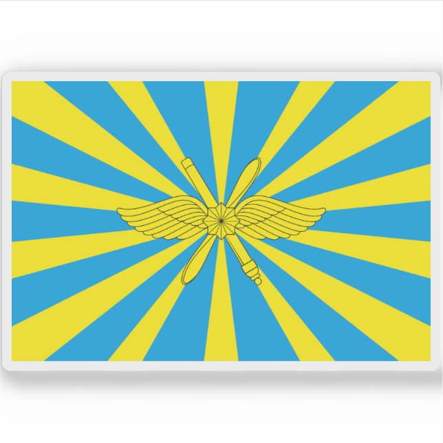 Pegatina Bandera de las fuerzas aeroespaciales rusas (Anverso)