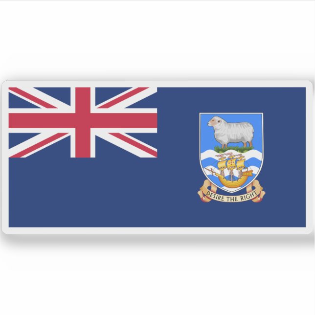 Pegatina Bandera de las Islas Falkland (Anverso)