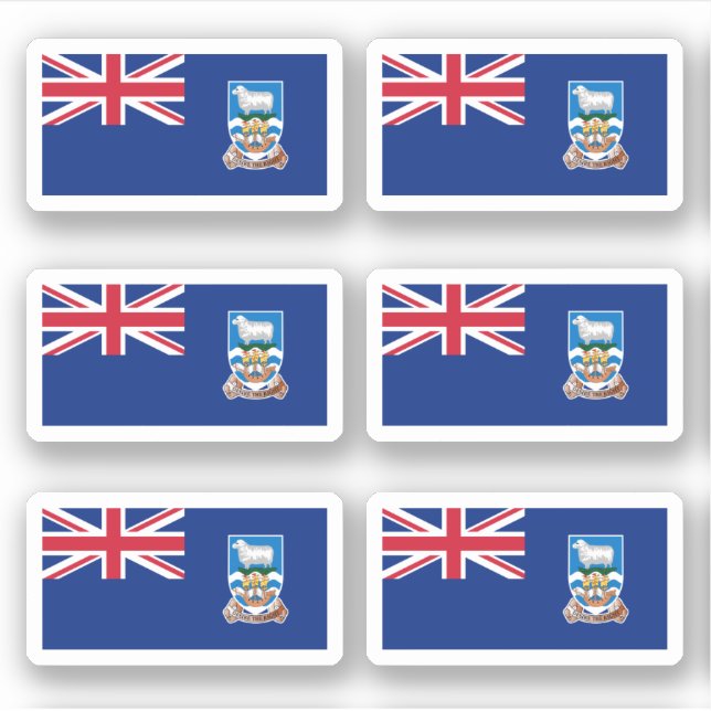 Pegatina Bandera de las Islas Malvinas (Anverso)