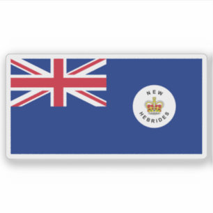 Pegatina Bandera de las nuevas hebrides británicas, Vanuatu