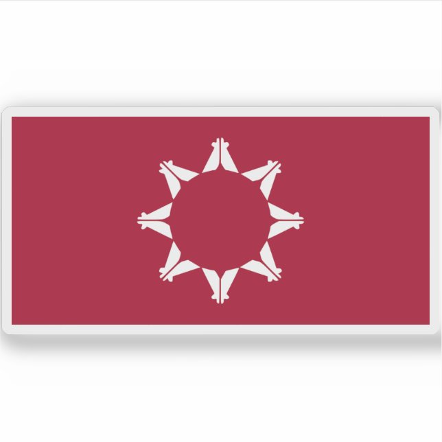 Pegatina Bandera de las tribus nativas estadounidenses siou (Anverso)