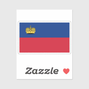 Pegatina Bandera de Liechtenstein cortada a medida