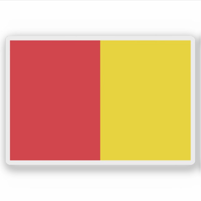 Pegatina Bandera de Lieja, Bélgica (Anverso)