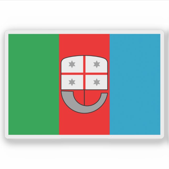 Pegatina Bandera de Liguria, Italia (Anverso)