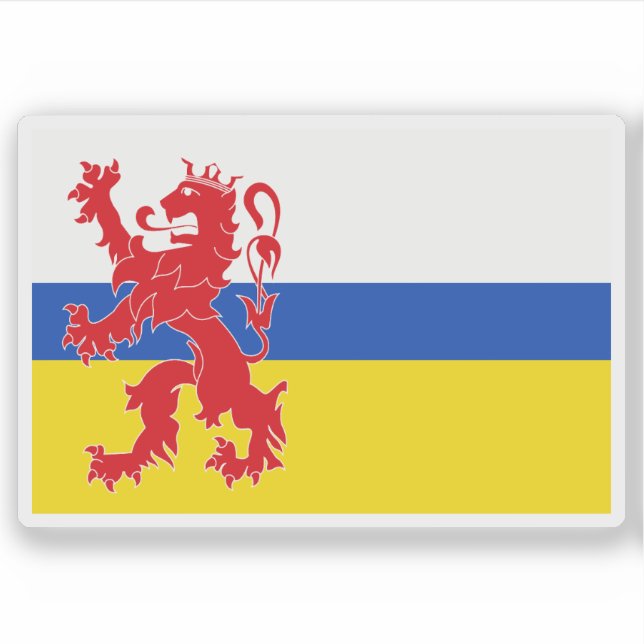 Pegatina Bandera de Limburg, Países Bajos (Anverso)