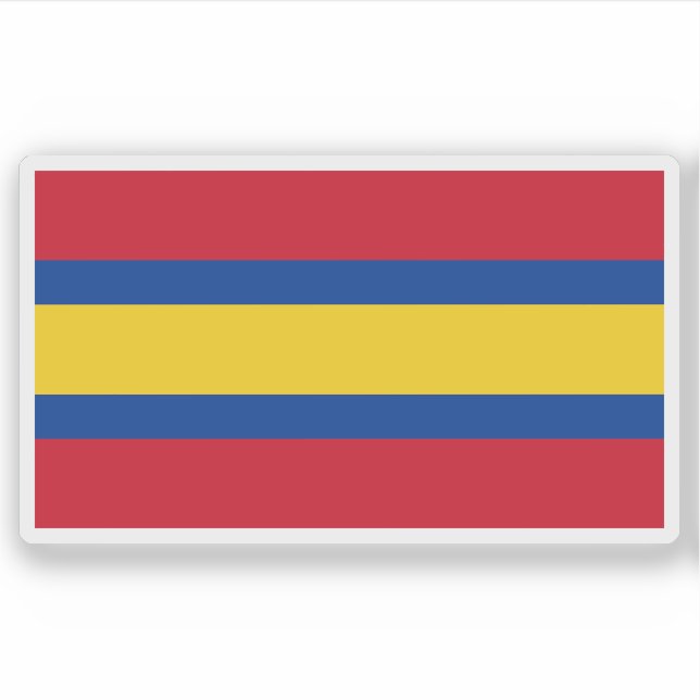 Pegatina Bandera de Loja, Ecuador (Anverso)