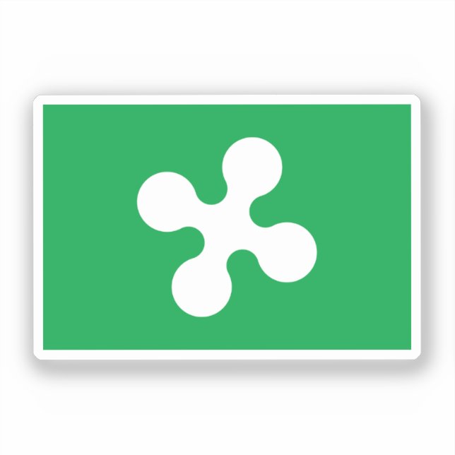 Pegatina Bandera de Lombardia (Anverso)