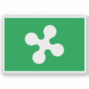 Pegatina Bandera de Lombardía, Italia