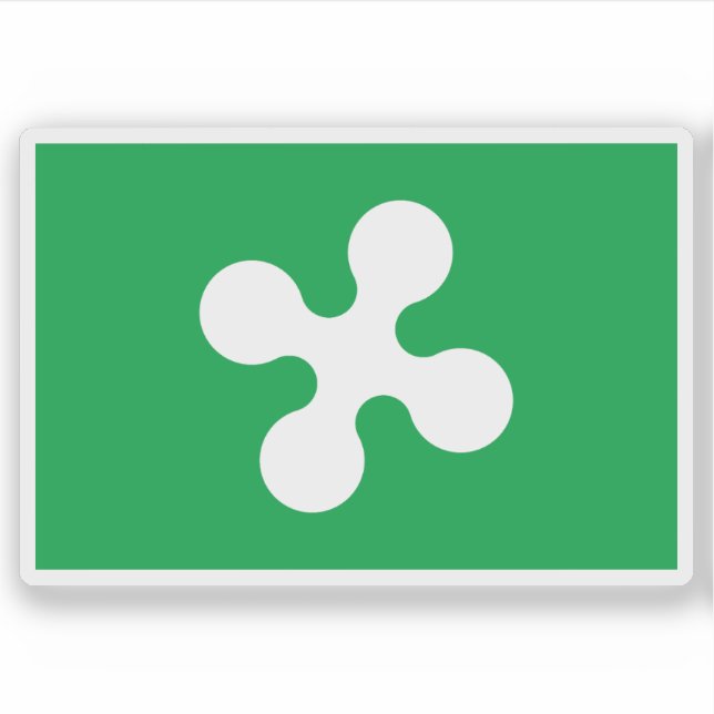 Pegatina Bandera de Lombardía, Italia (Anverso)