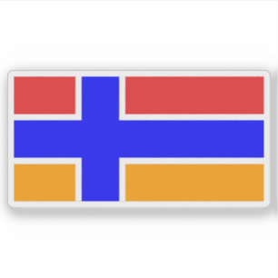 Pegatina Bandera de los armenios de Javakheti (Armenia)