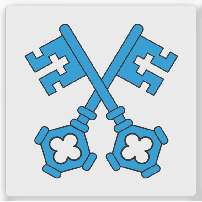 Pegatina Bandera de los distritos de Wangen y Oberaargau, S (Anverso)