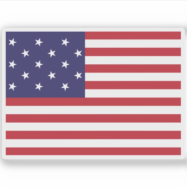 Pegatina Bandera de los Estados Unidos de América (1795-181 (Anverso)