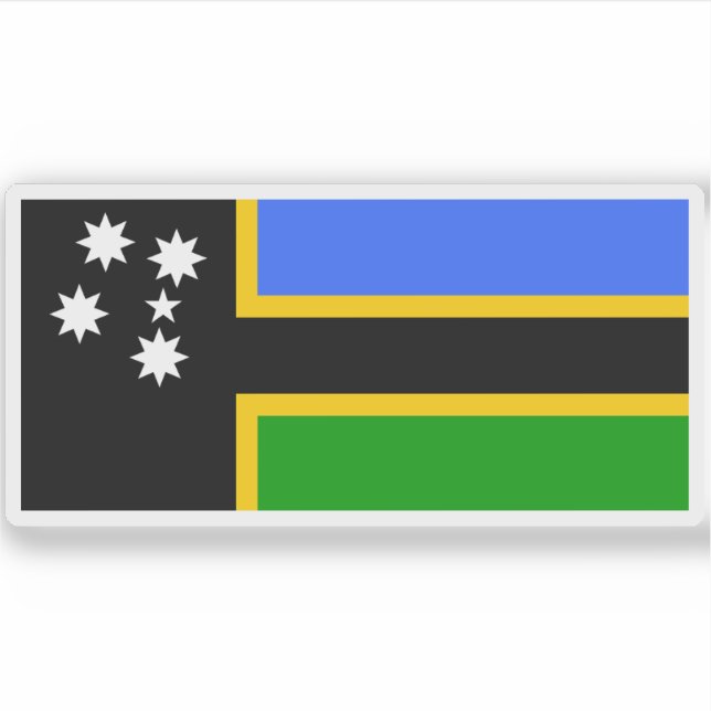 Pegatina Bandera de los habitantes del Mar del Sur Australi (Anverso)