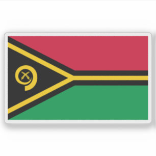 Pegatina Bandera de los pueblos de Ni-Vanuatu, Melanesia, O