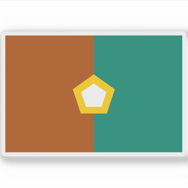 Pegatina Bandera de los pueblos de Ninilchik, Estados Unido (Anverso)