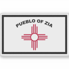 Pegatina Bandera de los pueblos de Zia Pueblo, Estados Unid