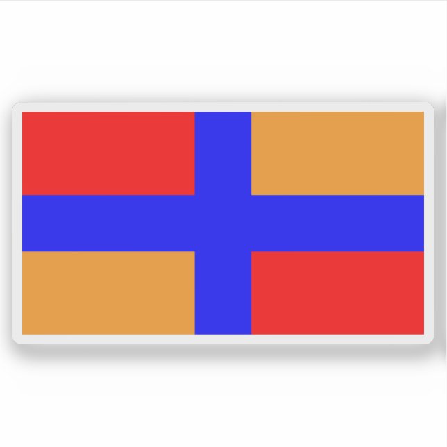 Pegatina Bandera de los pueblos hemshin (Armenia) (Anverso)